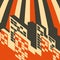 Abstract retro city background