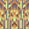 Abstract retro geometric pattern yellow brown earth tone color