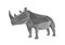 Abstract rhinoceros isolated