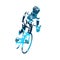 Abstract road cyclist vector illustration