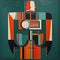 Abstract Robot Painting With Classical Symmetry And Modernism-inspired Portraiture