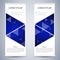 Abstract Roll up banner for presentation and publication. Science, technology and business templates. Triangles and