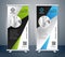 Abstract roll up display standee banner template