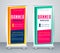Abstract rollup business presentation banner design