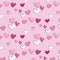 Abstract romantic cute heart pattern. Love decoration. Valentine gift fashion texture. Lovely romance pink wedding textile.