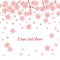 Abstract romantic vector floral background with sakura branch