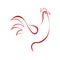 Abstract Rooster Line Art Symbol Graphic