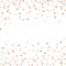 Abstract rose gold glitter background with polka dot confetti. Vector illustration