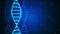 Abstract rotating DNA medical background