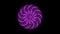 Abstract Rotating Flower Animation Digital Spinning Purple Floral Decoration