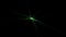 Abstract Rotating Twinkling Green Star on Black