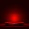 Abstract round podium with red light