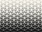 Abstract sacred geometry black and white gradient flower of life halftone pattern