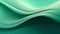 Abstract satin sea green waves design with smooth curves and soft shadows on clean modern background