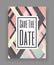 Abstract save the date card