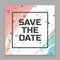 Abstract save the date card