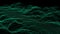 Abstract sci fi background looped with depth of field. Seamless particles field. Repetitive and infinite video. Green color. 4k hi