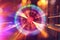 Abstract science fiction futuristic background . lens flare. concept image of space or time travel over bright lights