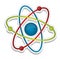 Abstract science icon of atom