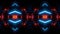 Abstract scifi tunnel mirrored with blue lights