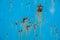 Abstract  scratched grunge blue background wall