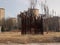 Abstract sculpture in a city park in northern China