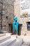 Abstract sculpture symbolizing love in the artists quarter in the old town of Safed.