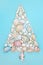 Abstract Sea Shell Christmas Tree Concept Shape