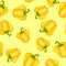 Abstract seamless background made of yellow peppers