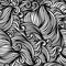 Abstract seamless black and white pattern