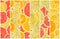 Abstract Seamless Collage Of Citrus Fruits