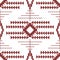 Abstract seamless geometric embroidery pattern