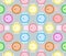 Abstract seamless geometric pattern of fancy varicolored shapes