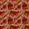 Abstract seamless glittering christmas background of red and gold crystals