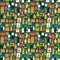 Abstract seamless grocery pattern in vector style