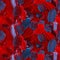 Abstract seamless paint pattern in red and blue color.