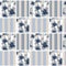 Abstract seamless patchwork checkered blue plaid textile retro