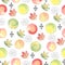 Abstract seamless pattern autumn floral background for design greeting card, aniversary, bithday, template