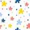 Abstract seamless pattern background. Childish handmade crafted cover for design gift card, birthday wallpaper, album, scrapbook,