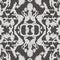 Abstract seamless pattern. Black and white mirrored, symmetrical repeat pattern illustration.