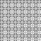 Abstract seamless pattern of circles and curved rhombuses.