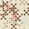 Abstract seamless pattern of crosses on a faded paper shabby