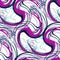 Abstract seamless pattern of curvy lines in dramatic color palette.