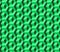 Abstract seamless pattern of geometric cubes. Green color. 3D vector background.