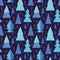 Abstract seamless pattern geometric forest. Simple minimalist trees. Scandinavian style Huge. Cartoon Winter. Vector illustration