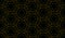 Abstract seamless pattern of gold and green swirls on black background. Luxurious ornament of repeating elements.