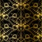 Abstract Seamless Pattern, Golden Print on Black