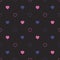Abstract seamless pattern with hearts. Valetines day, birthday o