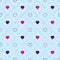 Abstract seamless pattern with hearts. Valetines day, birthday o