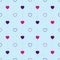 Abstract seamless pattern with hearts. Valetines day, birthday o
